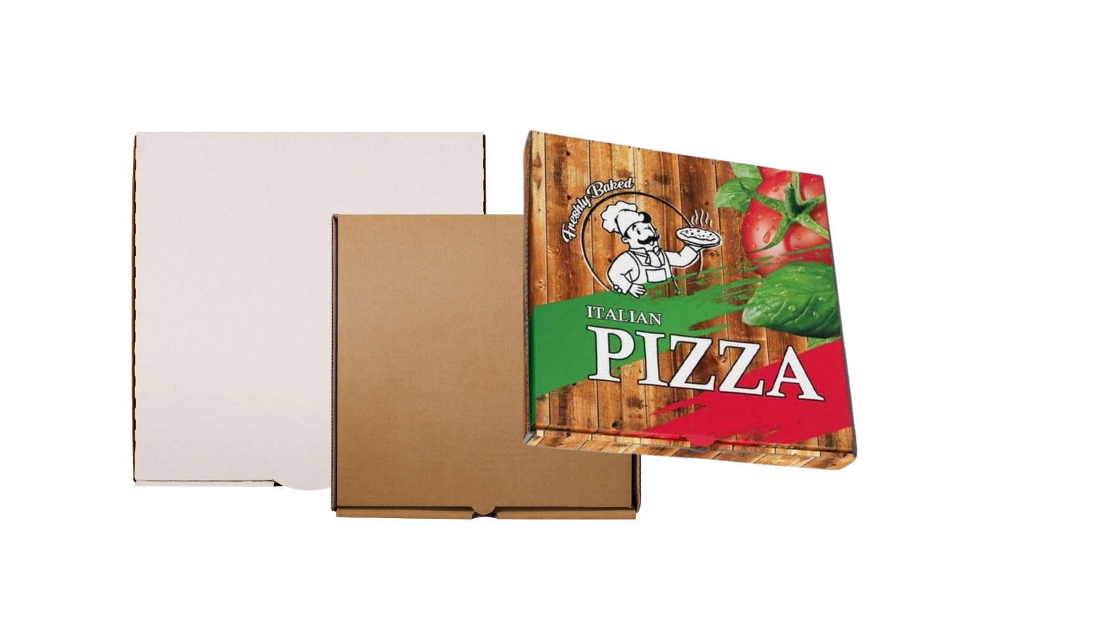 Generix Box Takeaway corrugated Pizza Boxes white, Brown and colours Generic ...